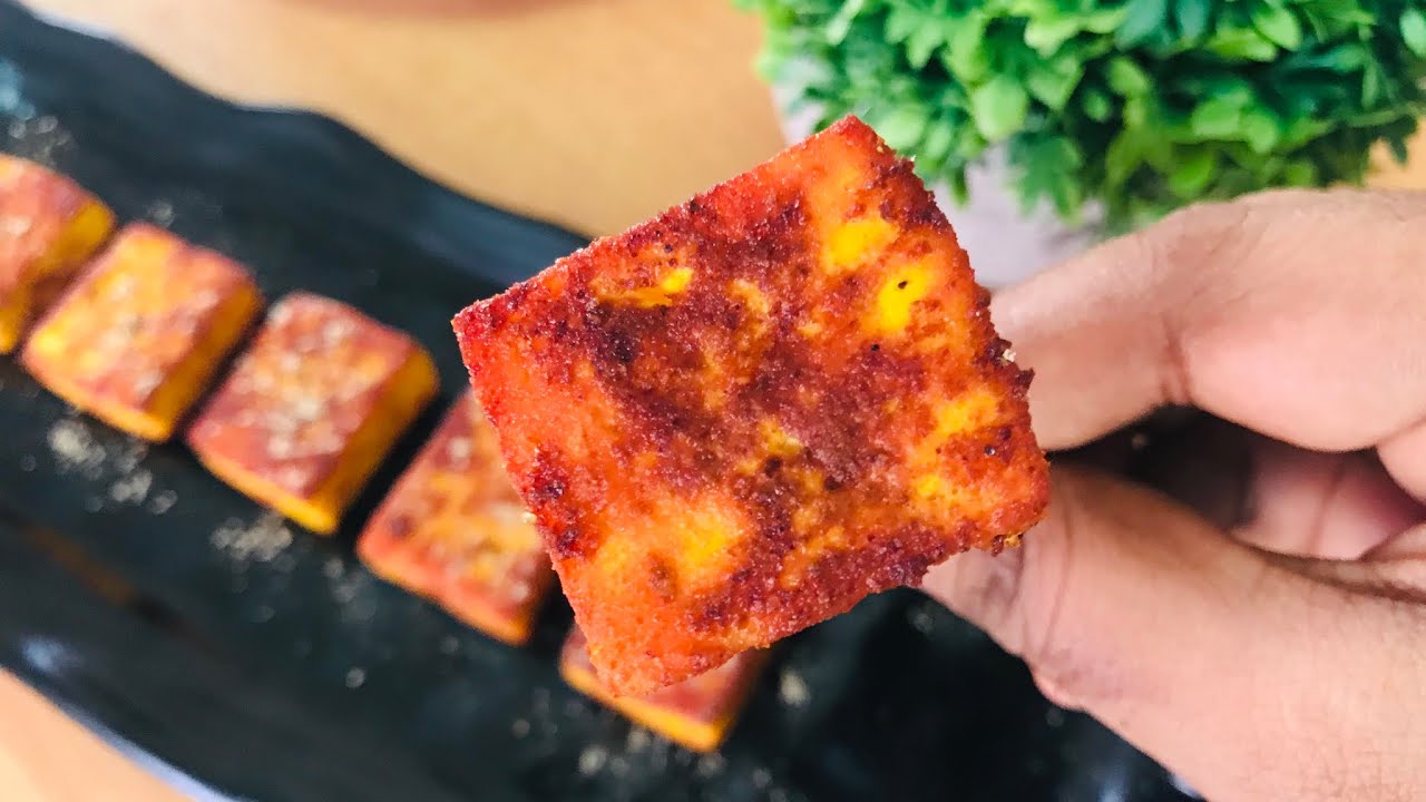 Instant Roasted Paneer Snack | Quick Pan Fried Paneer Snack in 5mins