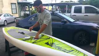 Travis Kindt Showing Off The Hovie Sup Dry Storage In The Nomad 126
