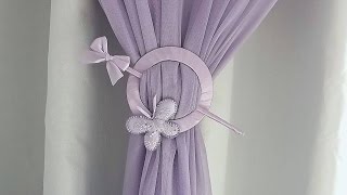 HOW TO MAKE CURTAIN TIE-BACK FROM OLD CD PLAYER