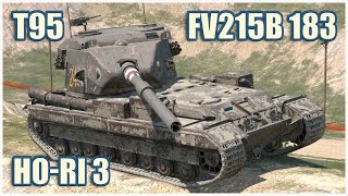 FV215b 183, Ho-Ri Type 3 & T95 • WoT Blitz Gameplay
