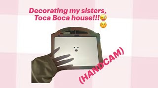 Decorating my sisters, Toca Boca house!😜😚 PART 1 ( long + chaotic ) screenshot 3