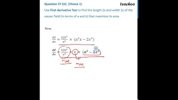 [Class 12] [Class 12] Use First derivative Test to find length 2x and width 2y - Teachoo