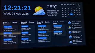 (Test) Raspberry Pi Kiosk Time and Date and Weather plus just Bus Times info aka The TDWBT