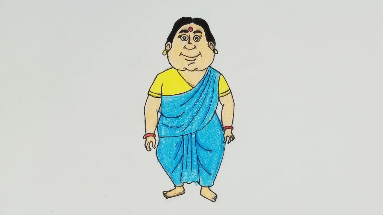Gopal Bhar Wife Drawing | Gopal Ginni Drawing