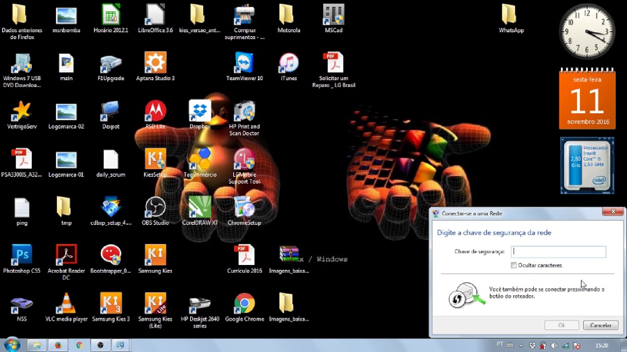 Fazer a rede wireless solicitar senha novamente Windows