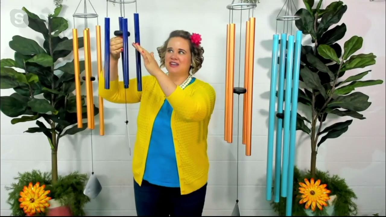 Marigold Four Bell Hand Tuned Wind Chimes on QVC YouTube
