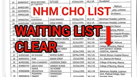 CHO RESULT - LIST जारी - 522 CANDIDATES WAITING LIST CLEAR - ALLOTMENT जारी - अपना नाम देखे