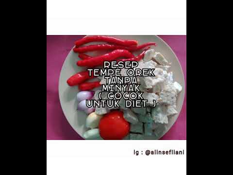 Resep tempe orek simple tanpa minyak - YouTube