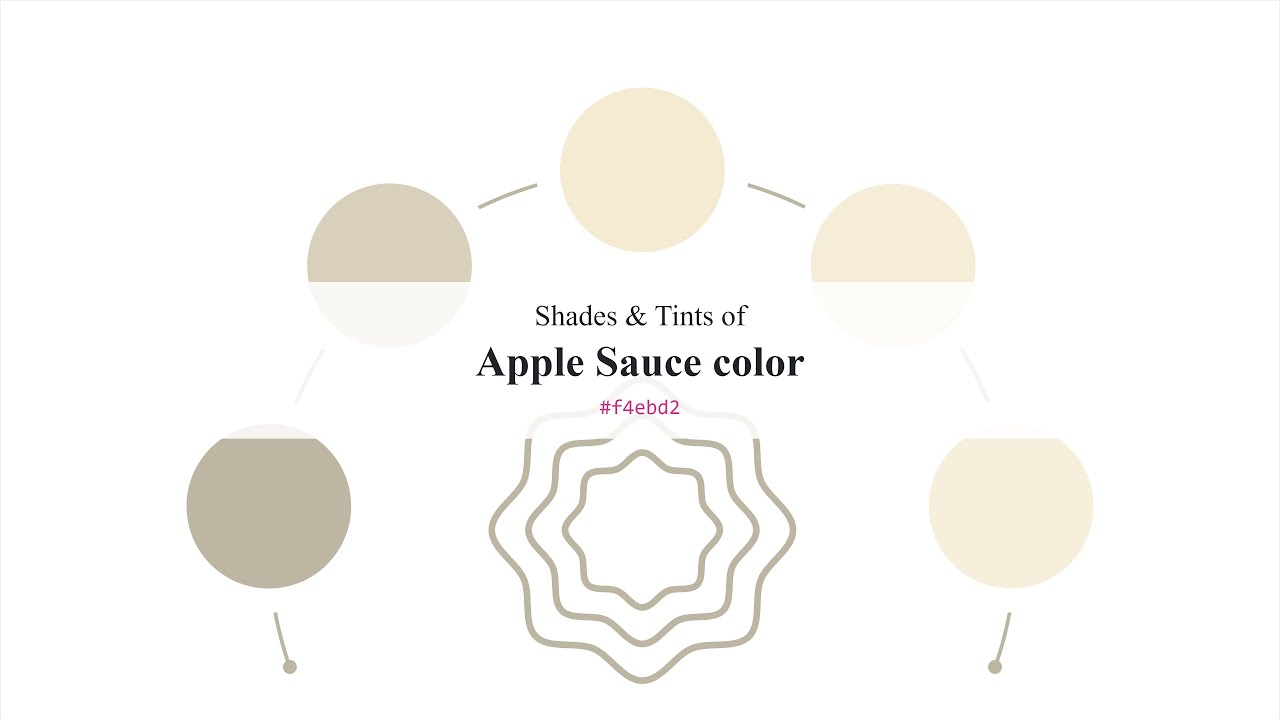 Shades & Tints of Apple Sauce color #f4ebd2 A Cool Yellow color #d8d0ba ...