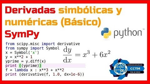 Python: Derivadas simbólicas y numéricas