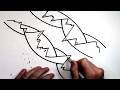 Sharpie Drawing "Split Rock Mountain" Chad Ink Art