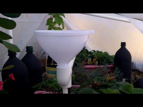 Cheap diy greenhouse irrigation - YouTube