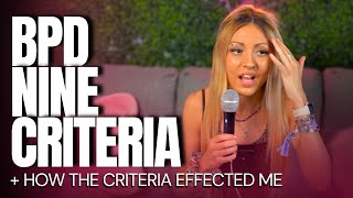 BPD Criteria and How It Has Effected My Life