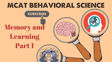 MCAT Behavioral Science: Chapter 3 - Learning and Memory Lecture (1/2)