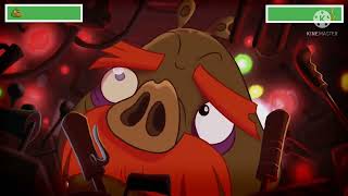 Robot Battle!! /w healthbars!! (Angry Birds Toons - Slappy Go Porky) - Clip by Rovio