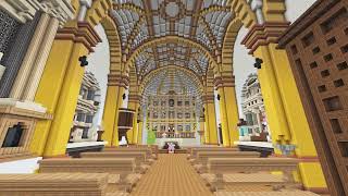 León en Minecraft: Iglesia San Pedro Apóstol, Vallecillo.