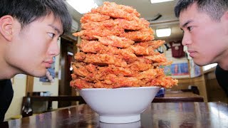 Big Tempura Kakiage-Don − Japanese street food