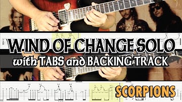 SCORPIONS | WIND OF CHANGE GUITAR SOLO with TABS and BACKING TRACK | ALVIN DE LEON (2019)