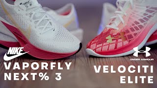 Nike Alphafly 2 vs Under Armour Flow Velociti Elite Running Shoes –