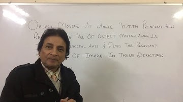 Velocity of image making an angle with principal axis :RAY optics