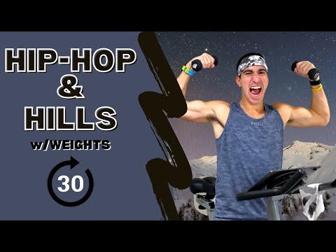 30 Minute Hip-Hop & Hills Spin Class With Weights