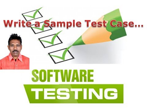 Writing a Sample Test Case