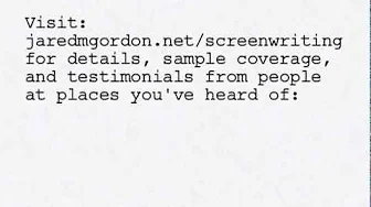 Send Jared M. Gordon Your Screenplays