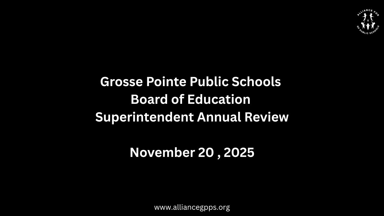 GP School Board Superintendent  Evaluation 11.20.25