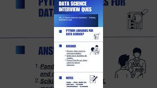 python libraries for Ds | Data Science Interview Questions 📑 #shortsfeed #python #interview #viral
