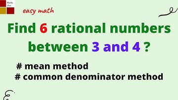 #rational numbers between rational numbers || mean method || common denominator method ||
