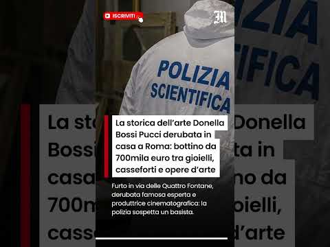 Video La storica dellarte Donella Bossi Pucci derubata in casa a Roma: bottino da 700mila euro
