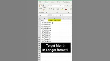 How to get Name of the Month using Excel Shortcuts #shorts #excel #msexcel #interview #data