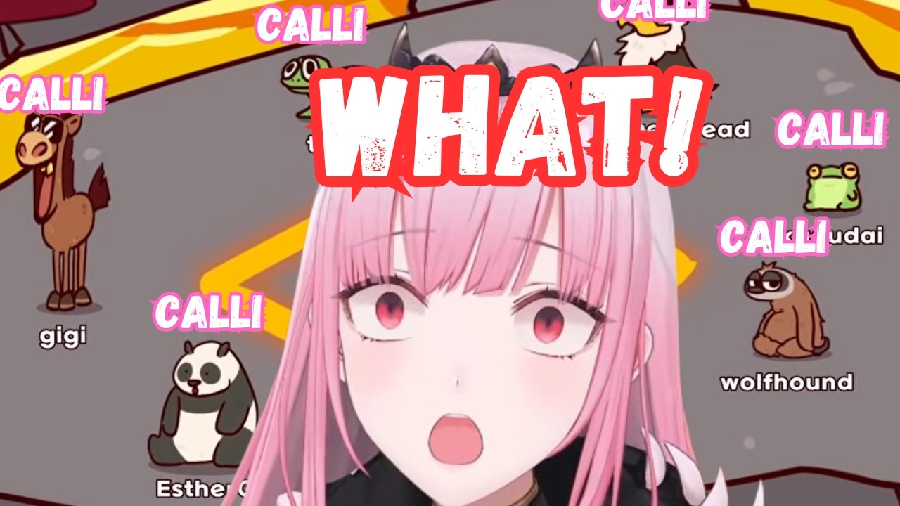 Calli perfect reaction of the animals costume