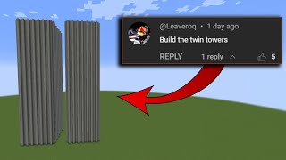 Building YOUR Comments In Minecraft! #1