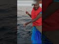 Catching Diamond Trevally Fish in the Sea