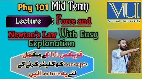 Phy 101 Lecture 4 | Force and Newton