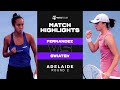 Leylah Fernandez vs. Iga Swiatek | 2022 Adelaide 500 Round 2 | Match Highlights