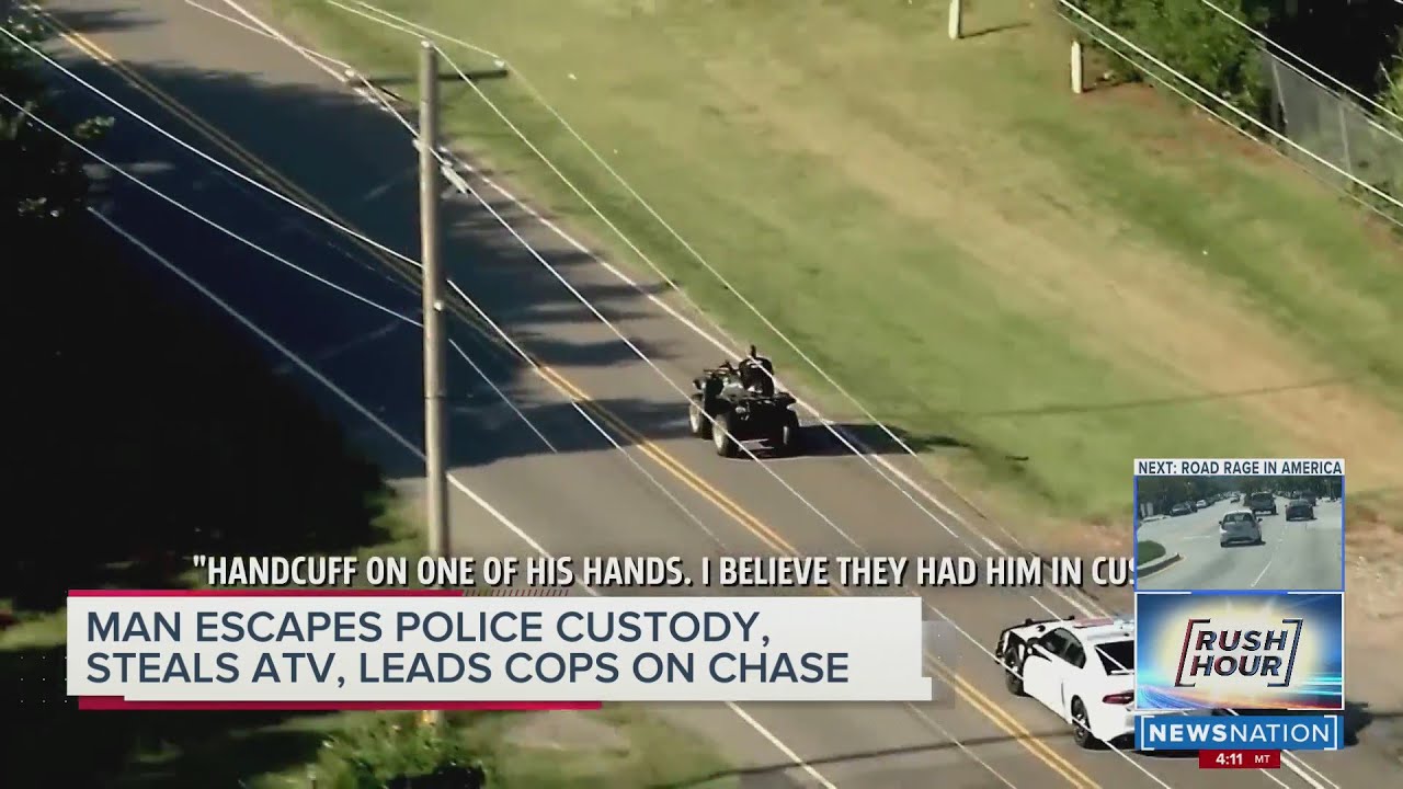 Police say man stole ATV, led them on wild chase while handcuffed - YouTube