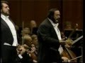 Pavarotti, Juan Pons, Barbara Dever, from Verdi's 'Don Carlo' the garden scene concert performance