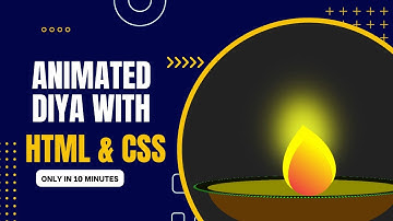 Animated diya with the help of HTML & CSS only || Diya animation  #animation @animation_code