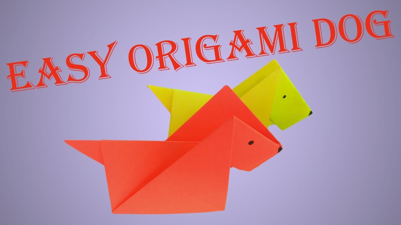 Origami For Kids Simple Paper Dog; Origami Dog Tutorial YouTube
