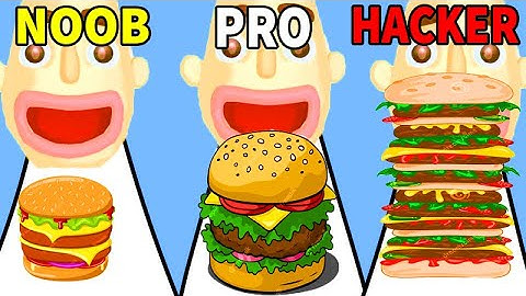 NOOB vs PRO vs HACKER in Sandwich Runner New Game Gameplay All Levels Android, ios‏‏‏‏‏‏
