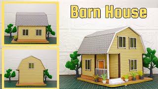 Barn House making with  Cardboard