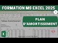 REALISATION D&#39;UN TABLEAUX D&#39;AMORTISSEMENT SUR EXCEL