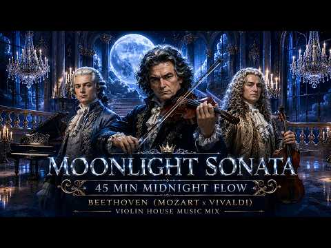 Beethoven (Mozart x Vivaldi) Violin House Music Mix – Moonlight Sonata | 45 Min Midnight Flow