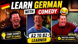 Learn German Through Comedy 😂🇩🇪 | Chandler & Joey Scene | A2–B2 Learners