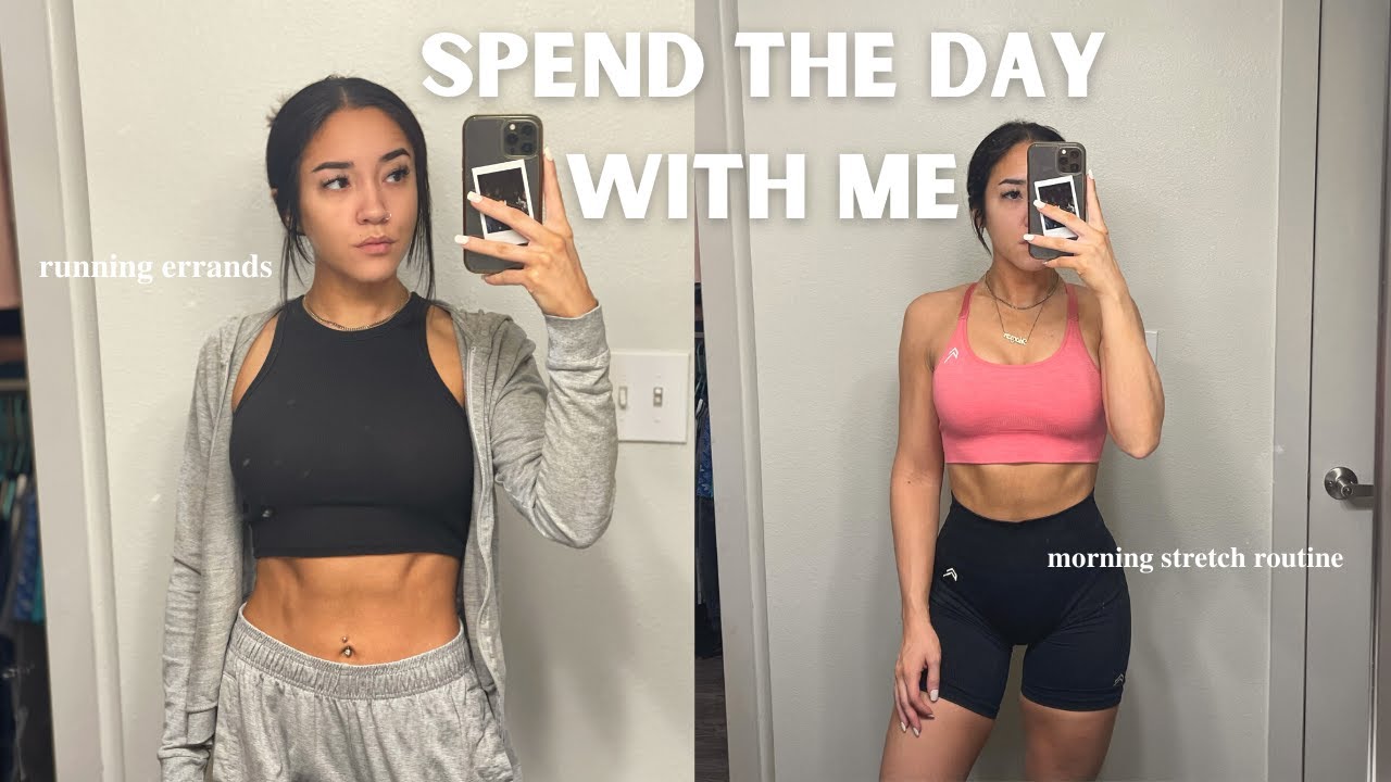 spend the day with me :) morning stretch routine + productive day fixing car