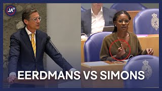 Joost Eerdmans krijgt de middelvinger van Sylvana Simons