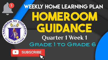 Homeroom Guidance Program Plan Quarter 1 Week 1/ Grade 1 to Grade 6