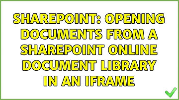 Sharepoint: Opening Documents From A SharePoint Online Document Library in an iFrame